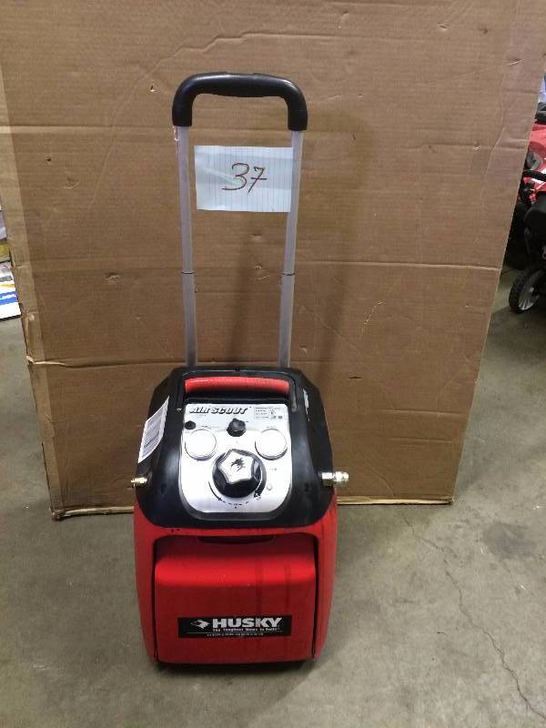 lot 37 image: Husky Air Scout - Air Compressor used tested works
