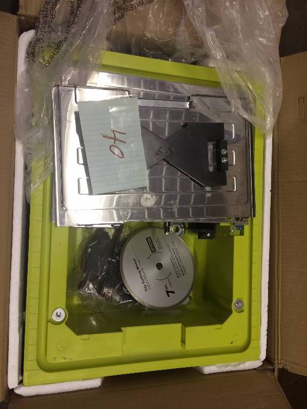 lot 40 image: Ryobi 7 Wet Tile Saw Tested works