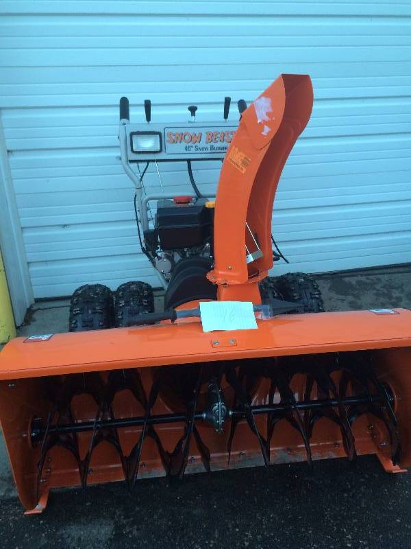 lot 42 image: Snow Beast 45 in. Commercial 420cc Two-Stage Electric Start Gas Snow Blower New