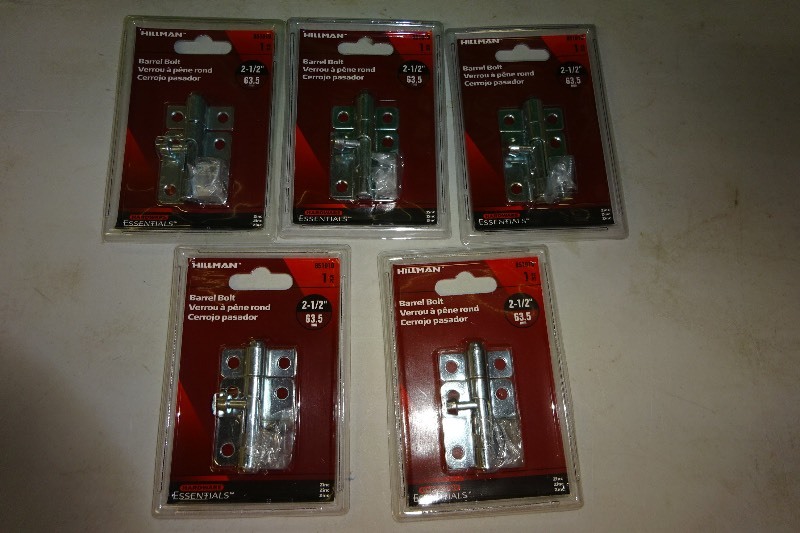 lot 70 image: 5 - 2 12 Barrel Bolts