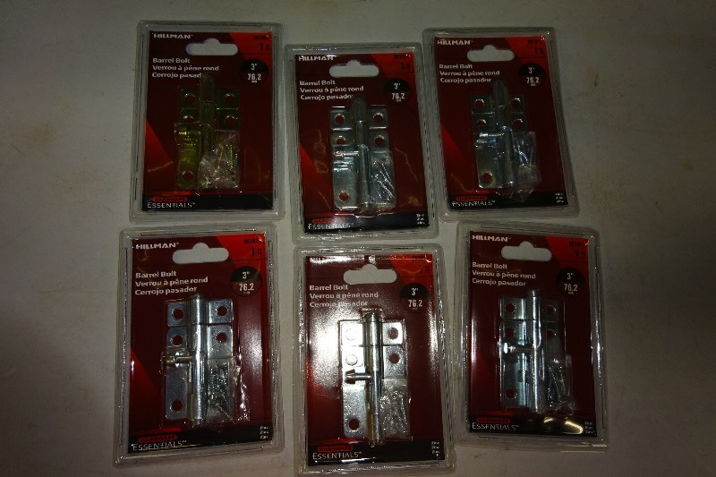 lot 73 image: 6 - 3 Barrel Bolts