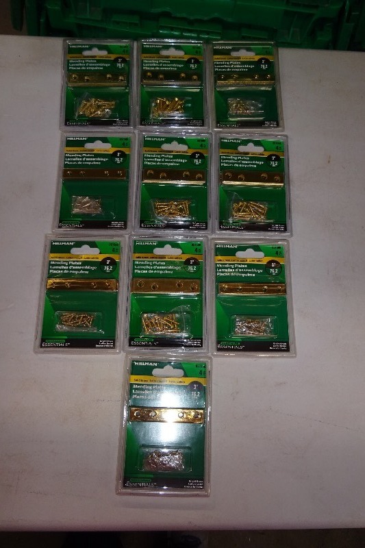 lot 93 image: 1- - 3 inch mending plates