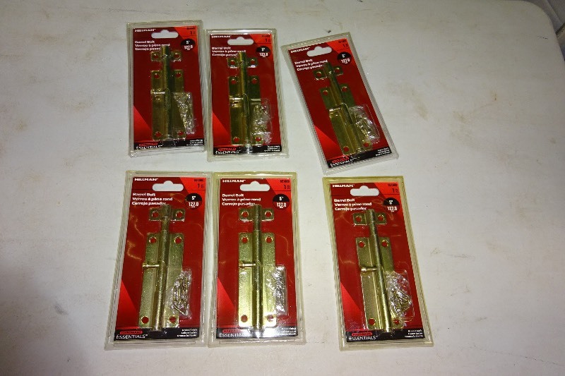 lot 99 image: 6 - 5 Barrel Bolts