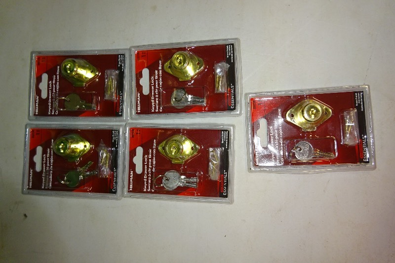 lot 117 image: 5 keyed drawer locks