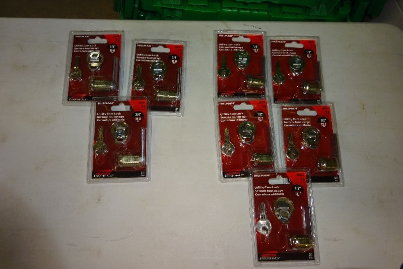 lot 122 image: 5 - 12 utility cam locks 3 - 34 utility cam locks