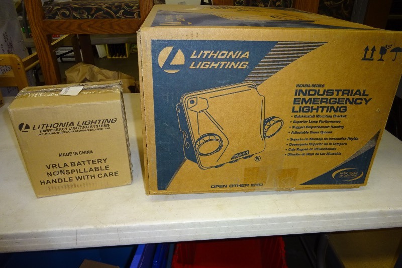 lot 41 image: Lithonia Lighting Industrial Emergency Light with battery