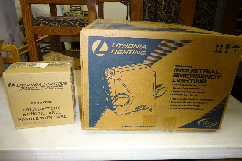 lot 42 image: Lithonia Lighting Industrial Emergency Light with battery