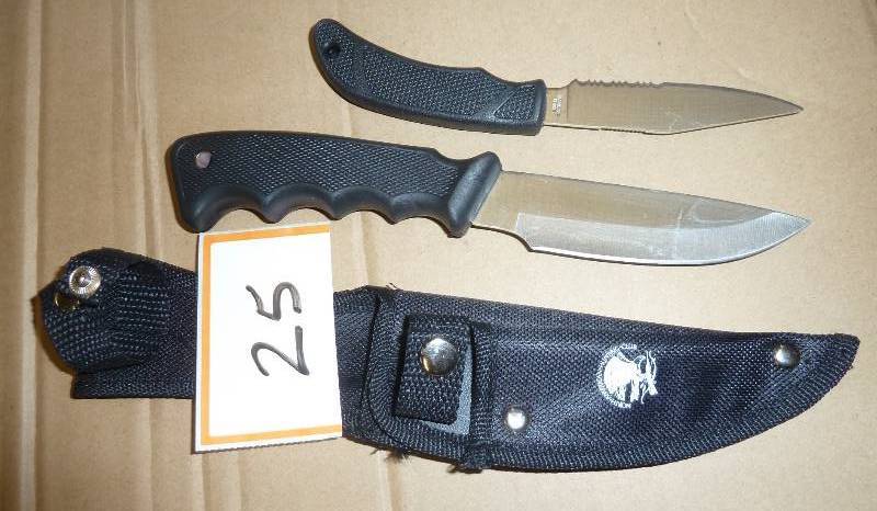 Hunting knife set with 2 knives and...