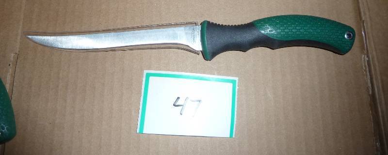 green handle filet knife...