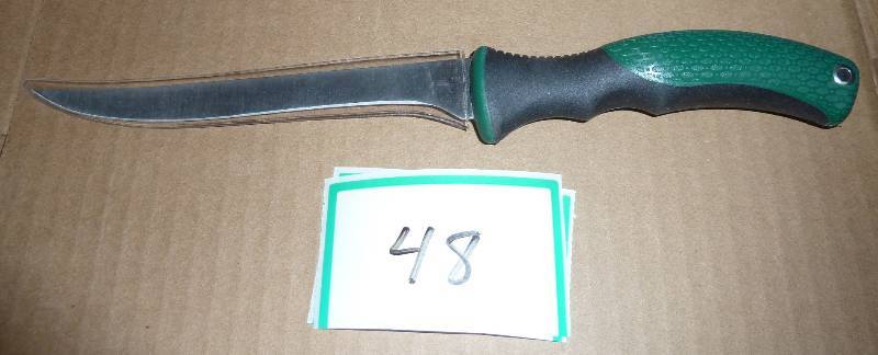 green handle filet knife...