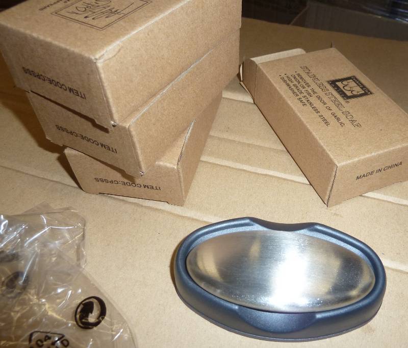 FOUR stainless steel soap - gets ri...