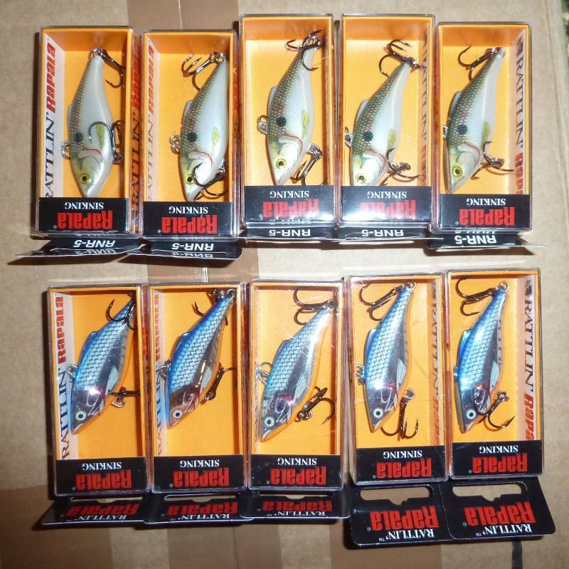 10 Rapala lures 5 Shad and 5 Silver...