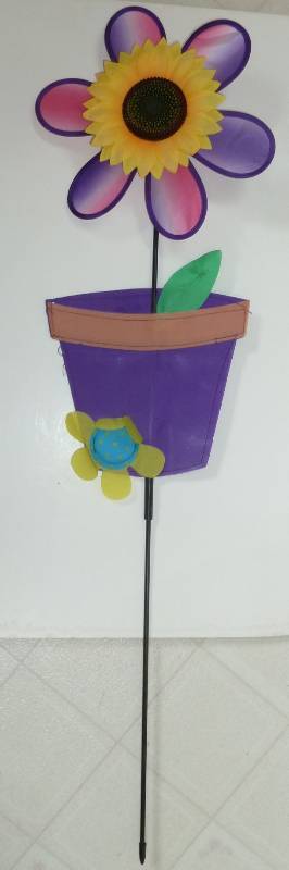 New Flower Pot yard whirlygig - win...