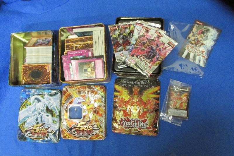 Album pages of Yu Gi Oh cards