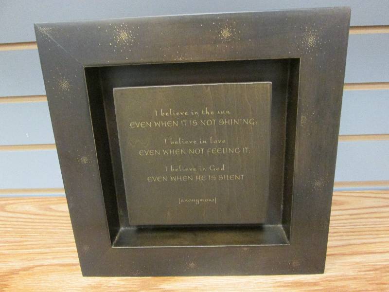 Inspirational plaque Retail $29.95...