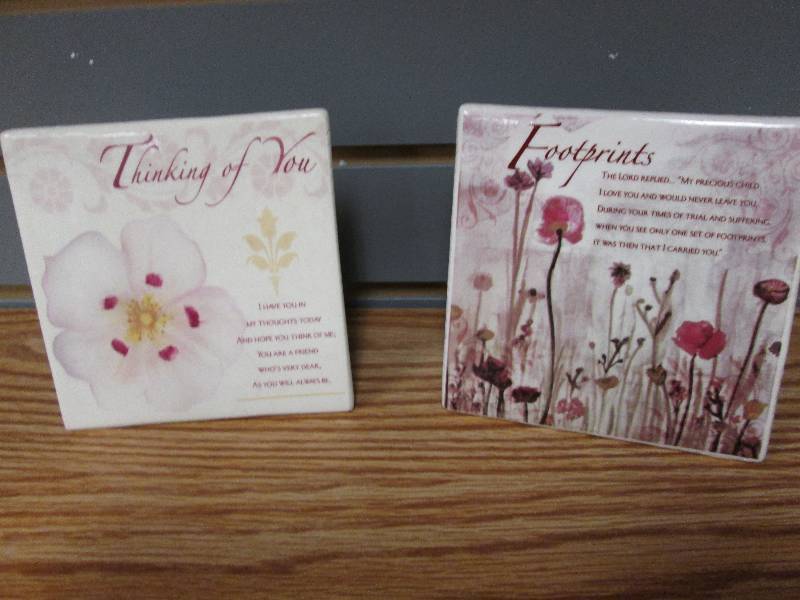 Lot of 2 5x5 inch Inspirational cer...