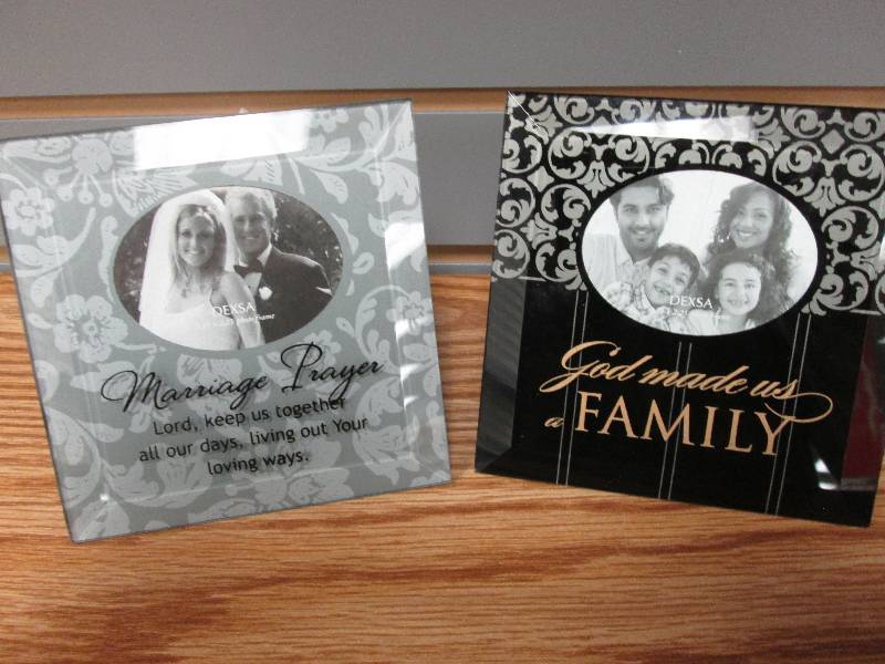 Lot of 2 5x5 inch GlassPhoto frames...