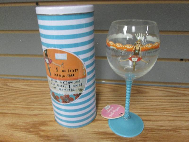 Decorative wine glass with gifting ...
