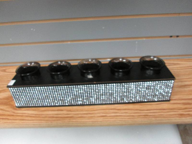 5 place blackrhinestoned votive de...