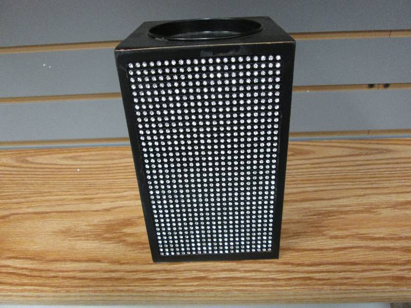 8 inch blackrhinstoned pillar cand...