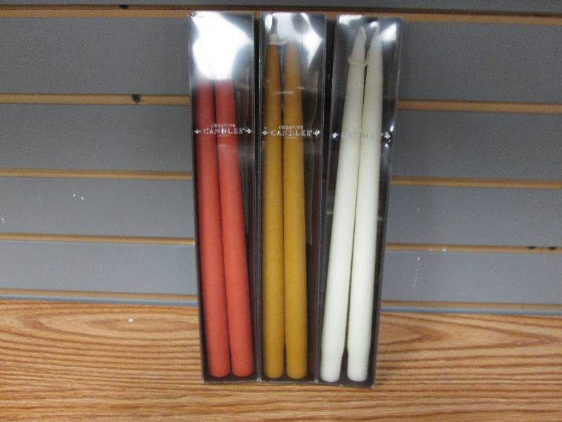 Lot of 3 12 inch taper candles ass...