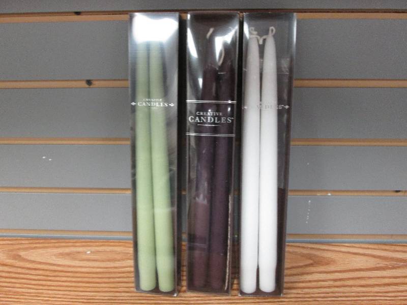 Lot of 3 12 inch taper candles ass...