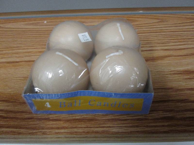 Set of Four 2 38 inch ball candles...