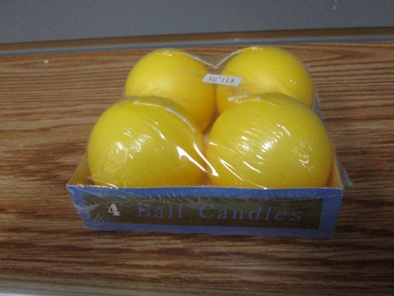 Set of Four 2 38 inch ball candles...