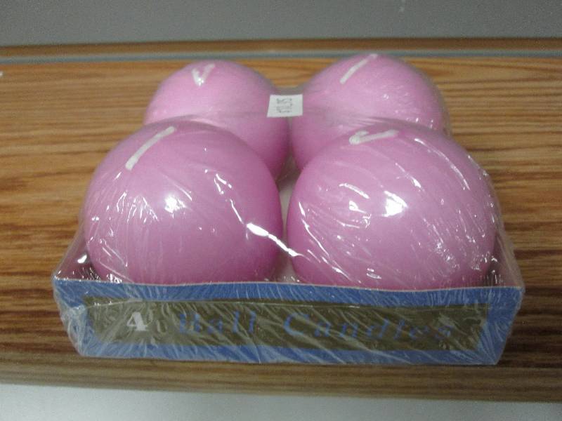 Set of Four 2 38 inch ball candles...