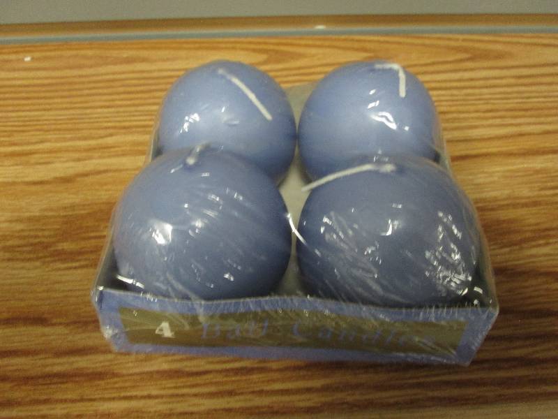 Set of Four 2 38 inch ball candles...