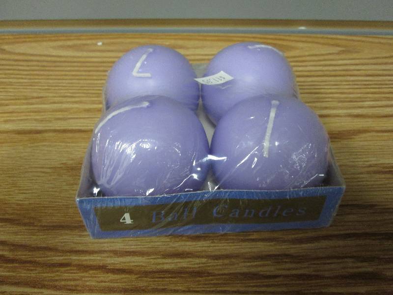 Set of Four 2 38 inch ball candles...