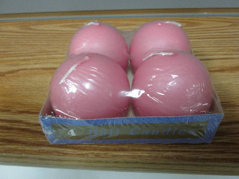 Set of Four 2 38 inch ball candles...