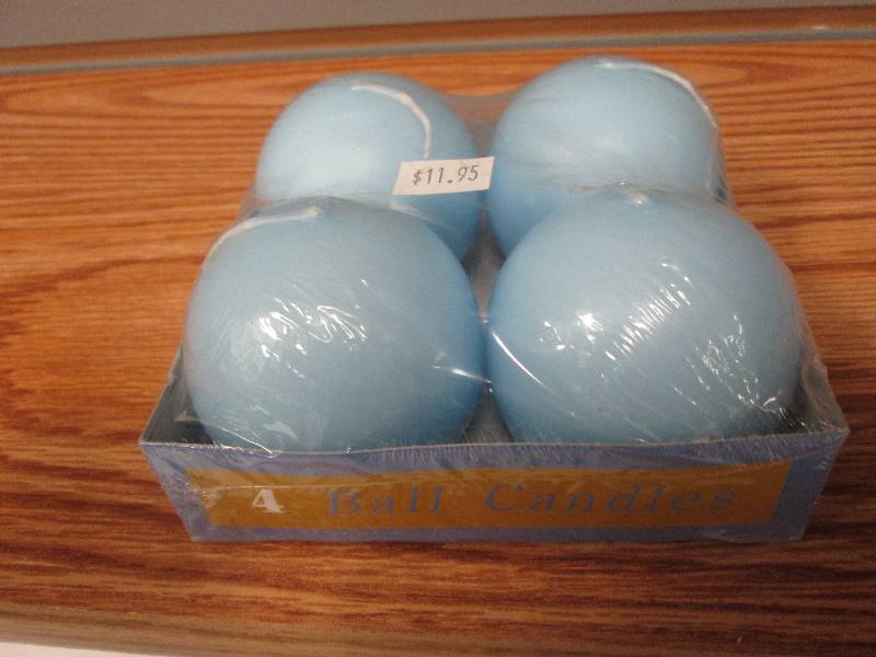 Set of Four 2 38 inch ball candles...