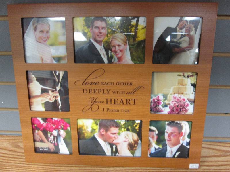 Wooden collage wedding photo frame ...