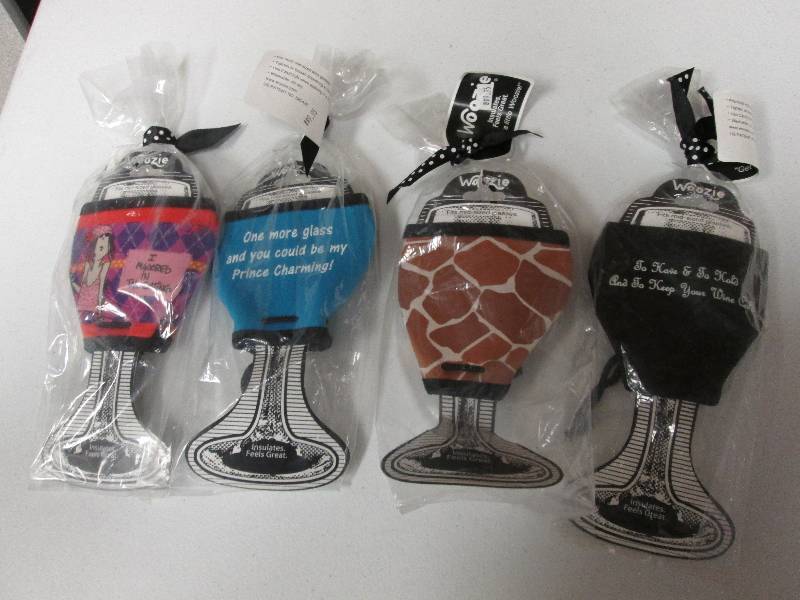 Lot of 4 wine glass coolers- Assort...