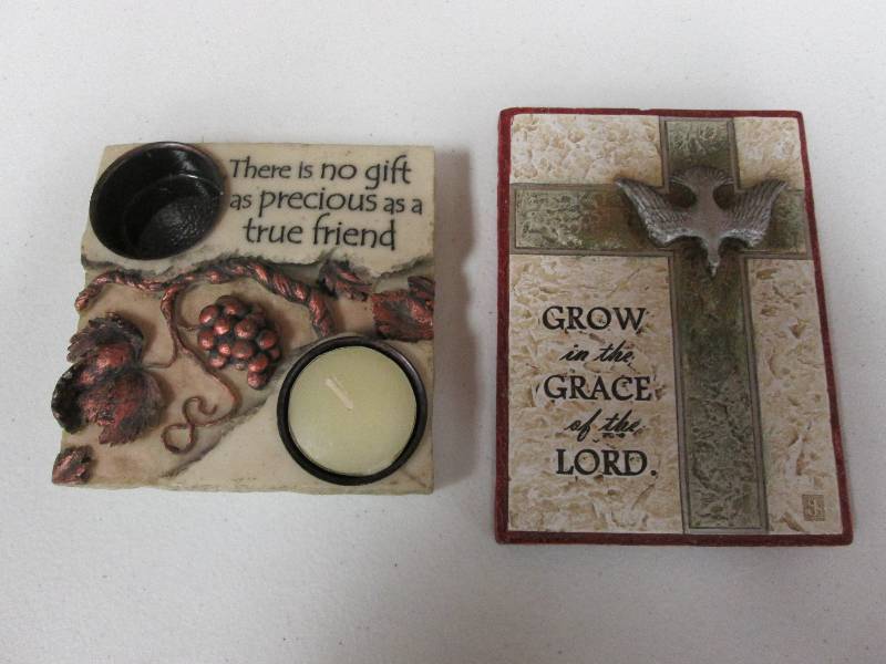 Inspirational table votive holder, ...
