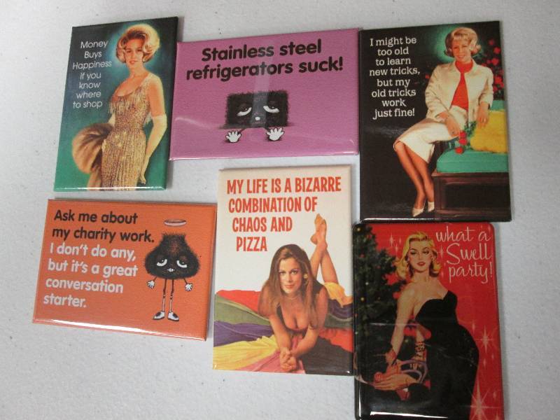 Lot of 6 refrigerator magnets assor...