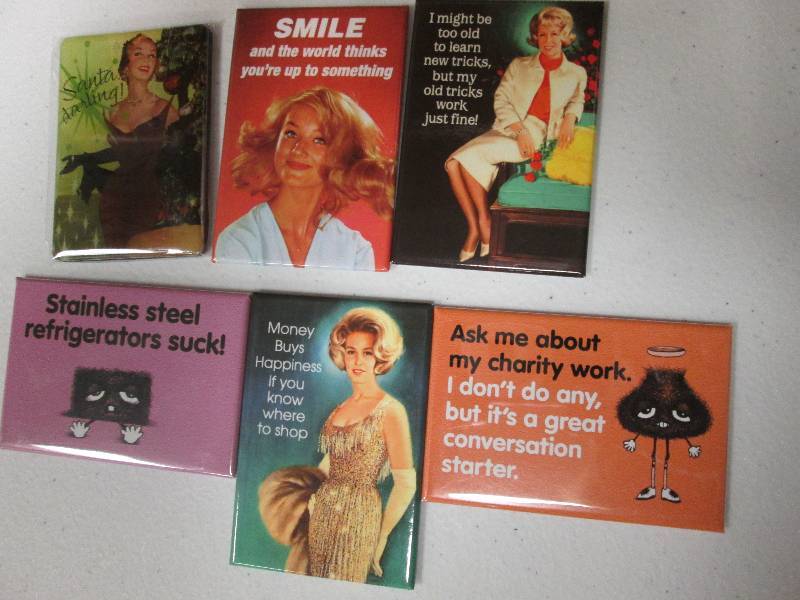 Lot of 6 refrigerator magnets assor...