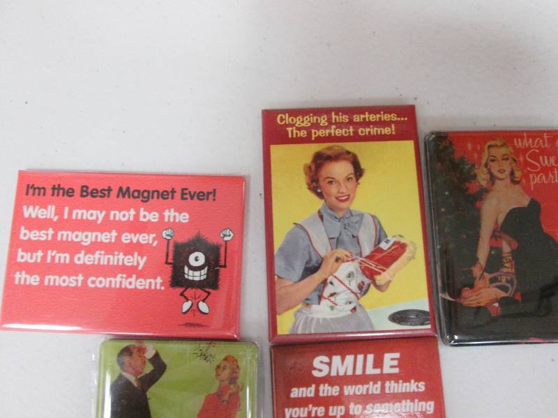 Lot of 5 refrigerator magnets assor...