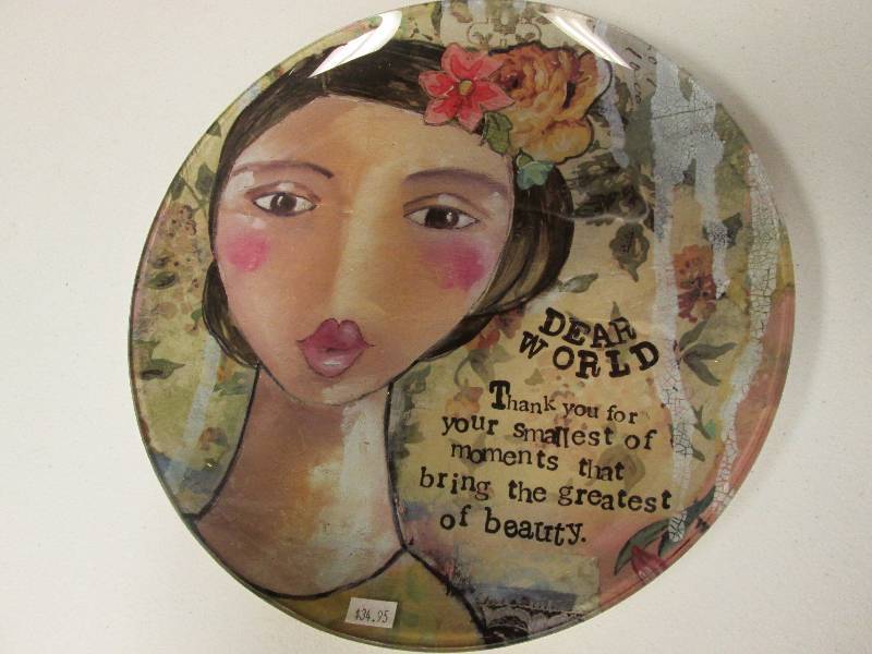 12 inch Demdaco decorative plate Re...
