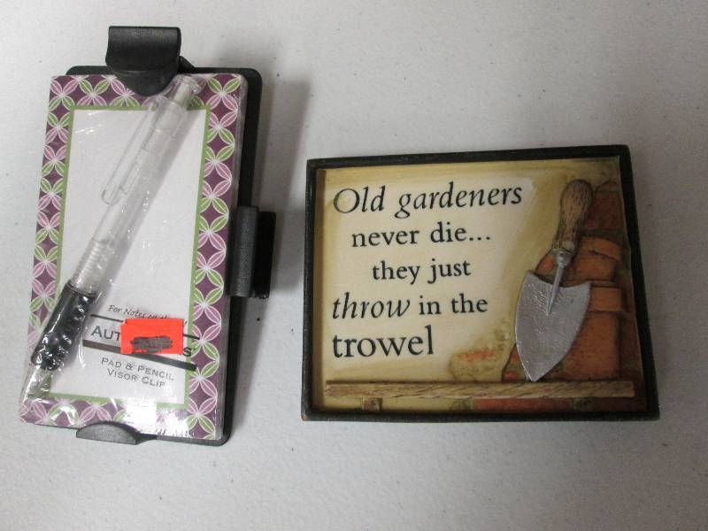 Small plaque, penpad with visor cl...
