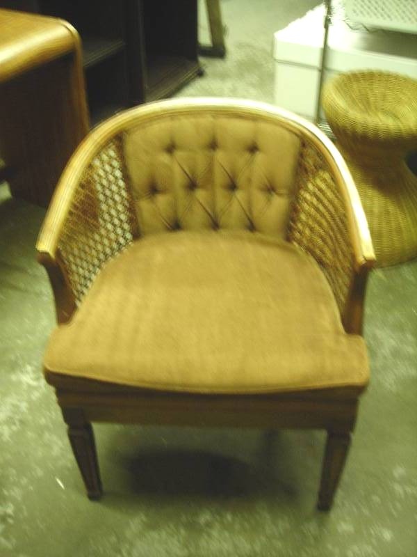 Cane Side Upholstered Chair