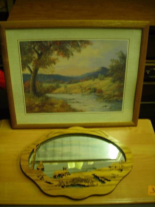 Deer Picture & Mirror