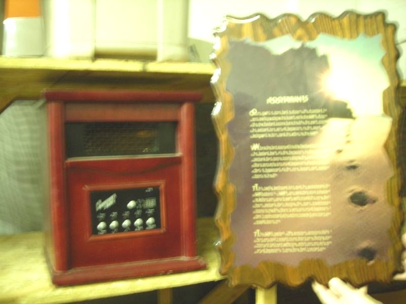 Comfort Zone Electric Heater & Footprints Sign