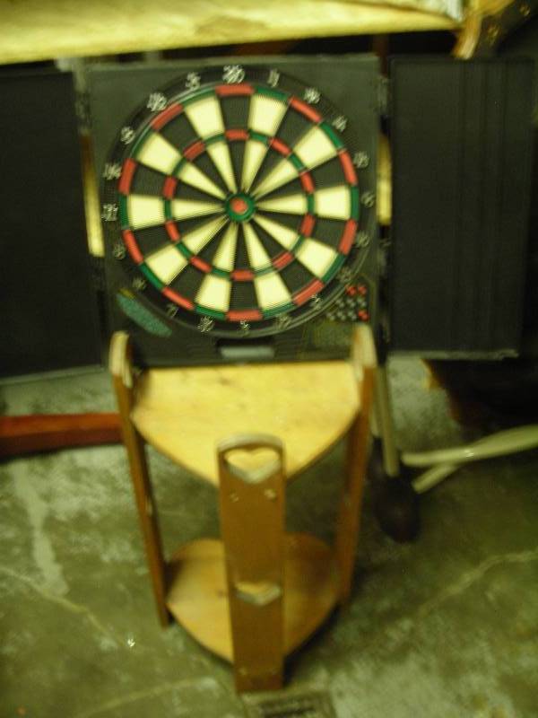 Dart Board & Heart Shaped Pine Shelf