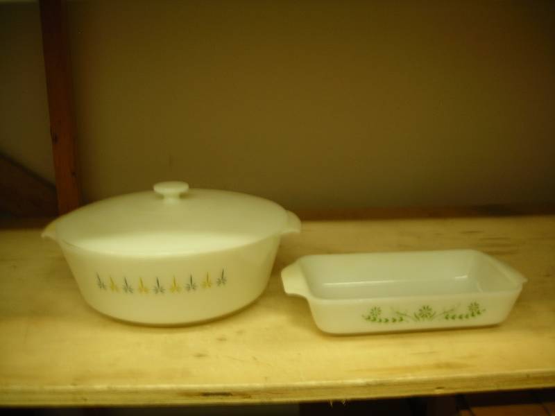 Vintage Fire King Casserole With Lid & Other Casserole