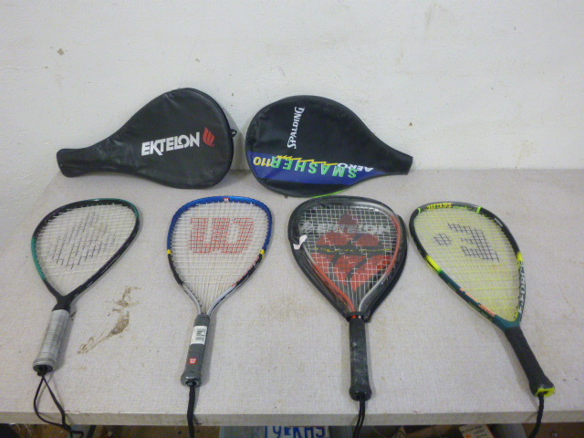 lot 35 image: 4 Racket Ball Rackets