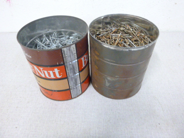 lot 202 image: 2 Coffee Cans of Nails