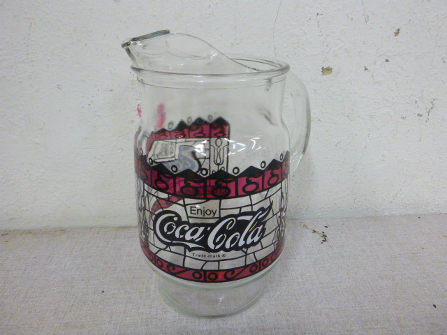 lot 337 image: Coca Cola Glass Pitcher