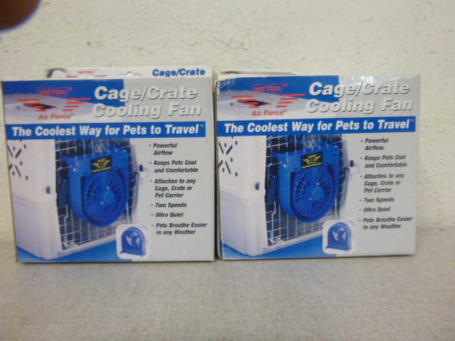 lot 380 image: 2 New Metro Air Force CageCrate Cooling Fans